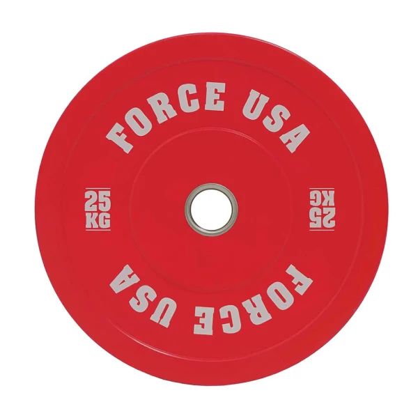 Force USA Pro Grade Coloured Bumper Plate 25kg-17