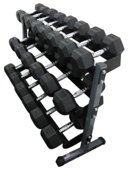 Force USA Rubber Hex 2kg - 27.5kg Set + Rack-2
