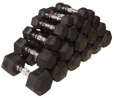 Force USA Rubber Hex Dumbbell 2kg - 25kg Set (11 Pairs)